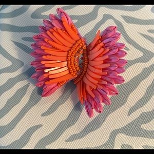 Mignonne Gavigan Hot Pink Raffia Mini Madelines